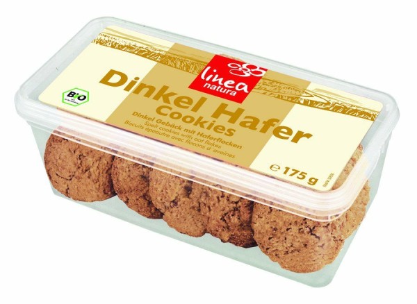 linea natura Dinkel Hafer Cookies, 175 g Packung