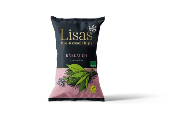 Lisas Bio-Kesselchips Bärlauch 125 g, Packung