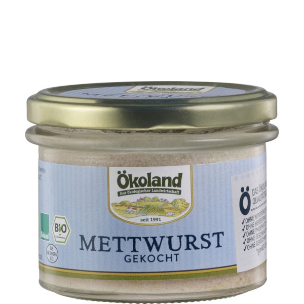 Ökoland Mettwurst gekocht - Gourmet-Qualität, 160