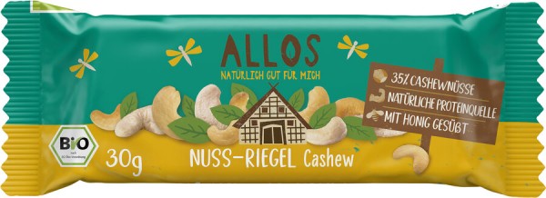 Allos Nuss-Schnitte Cashew, 30 gr Stück