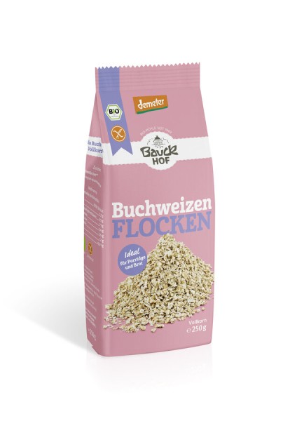 Bauckhof Buchweizenflocken, 250 gr Packung -gluten