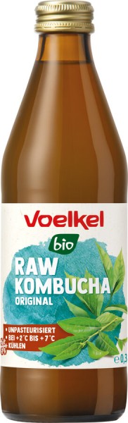Voelkel RAW Kombucha Original, 0,33 L Flasche