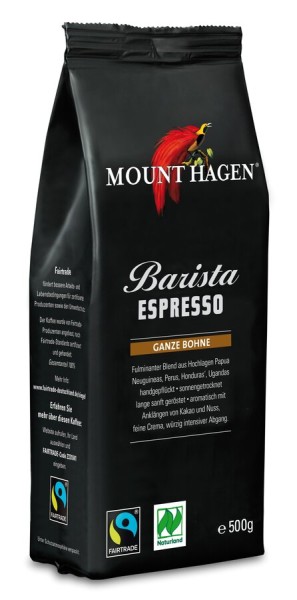 Mount Hagen Espresso Barista ganze Bohne, 500 gr P