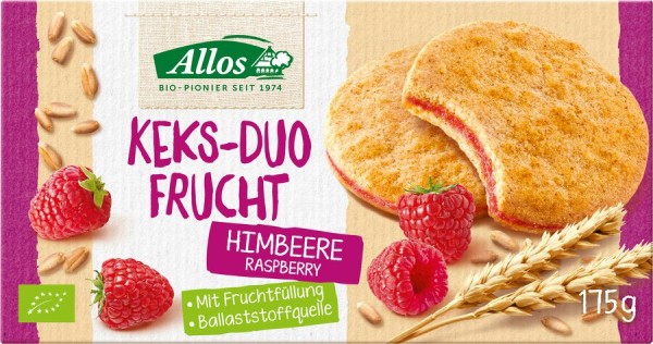 Allos Keks-Duo Frucht Himbeere, 175 g Packung