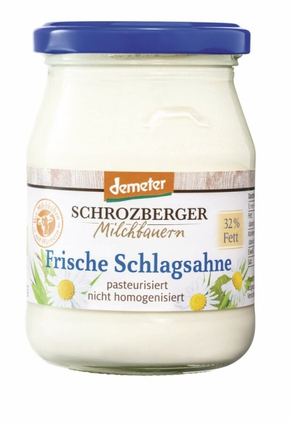 Schrozberger Milchbauern Schlagsahne, 250 gr Glas