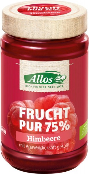 Allos Frucht Pur Himbeere, 250 gr Glas -75% Fruch