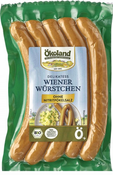 Ökoland Bio Delikatess Wiener Würstchen, 200 gr Packun