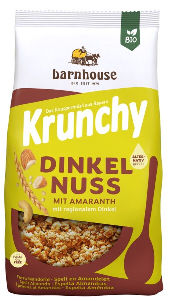 Barnhouse Krunchy Amaranth Dinkel-Nuss, 375 gr Pac