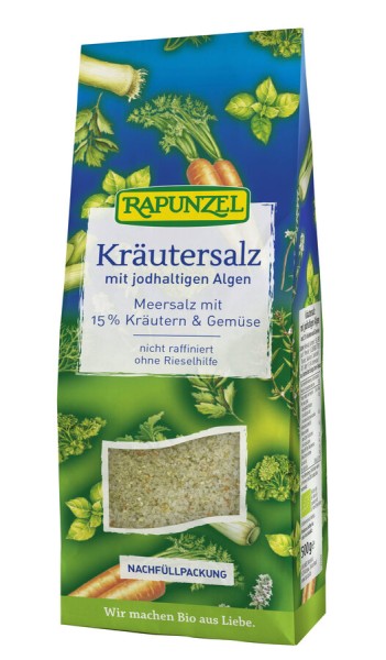 Rapunzel Kräutersalz jodiert mit 15% Kräutern u. G
