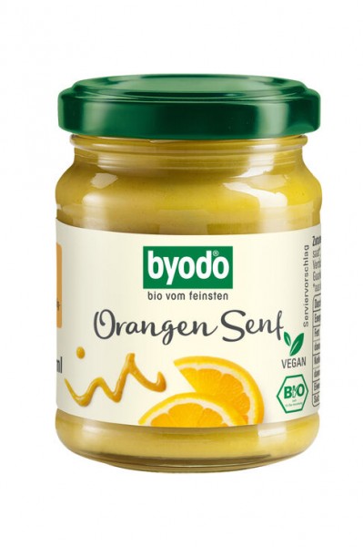 byodo Orangen Senf, 125 ml Glas