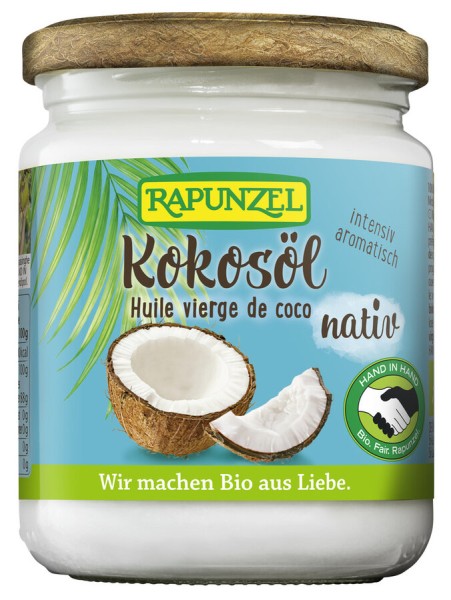 Rapunzel Kokosöl nativ HIH, 216 ml Glas