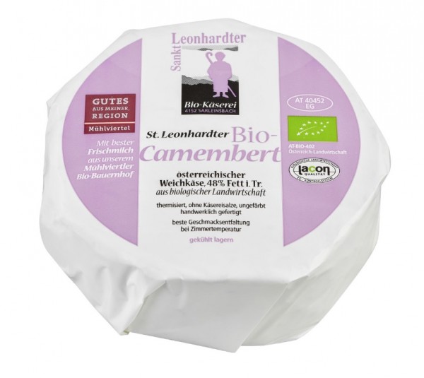 St. Leonhardter Biokäserei Camembert, ca. 180 gr , mind. 48%