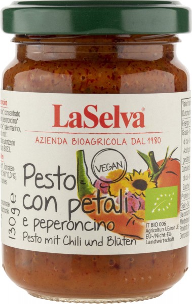 Pesto mit Chili und Blüten 130g