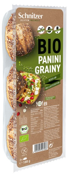 Schnitzer PANINI Grainy, 3 St 188 g Packung - glut