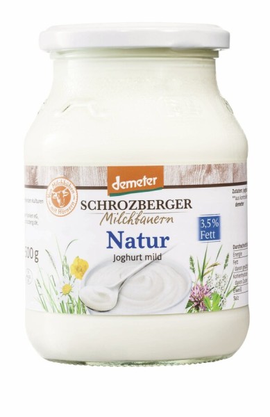 Schrozberger Milchbauern Naturjoghurt mild, 500 g