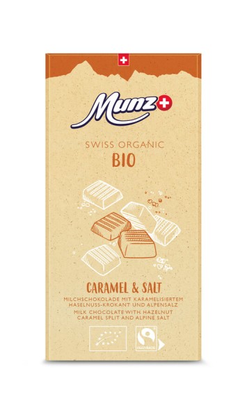 Munz Organic Caramel &amp; Salt, 100 gr Stück