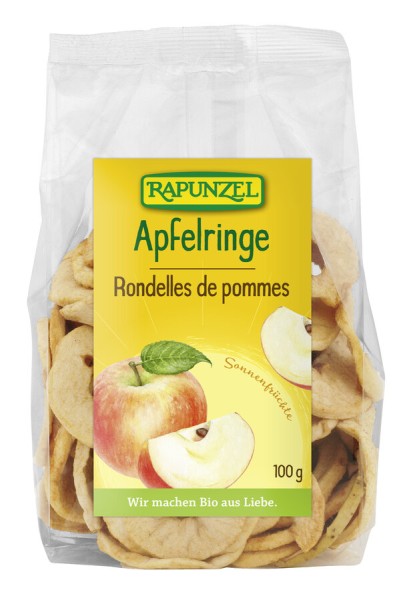 Rapunzel Apfelringe, 100 gr Packung