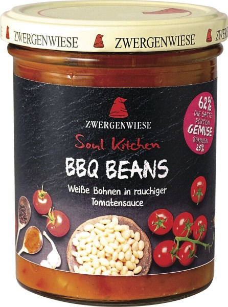 Zwergenwiese Soul Kitchen BBQ Beans, 370 gr Glas -