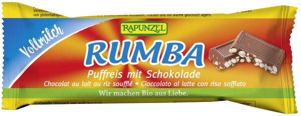 Rapunzel Rumba Puffreisriegel Vollmilch, 50 gr Stü