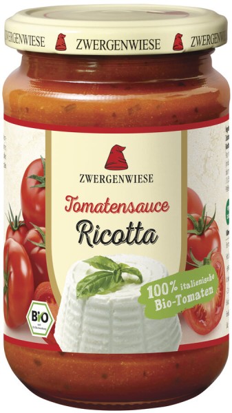 Zwergenwiese Tomatensauce Ricotta, 340 ml Glas