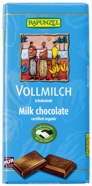 Rapunzel Vollmilch Schokolade HIH, 100 gr Stück