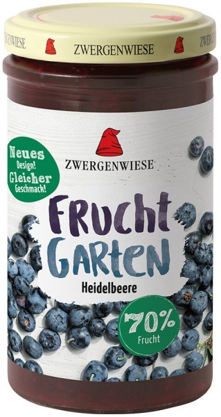 Zwergenwiese FruchtGarten Heidelbeere, 225 gr Glas