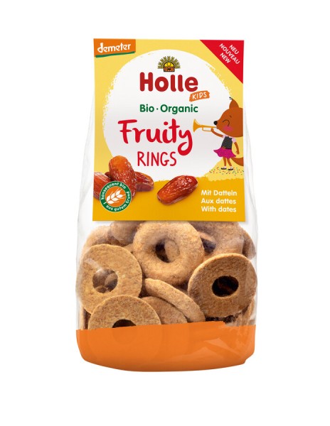 Holle Fruity Rings mit Datteln, 125 g Packung