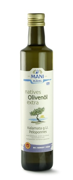 Mani Olivenöl Kalamata g.U., 0,5 ltr Flasche