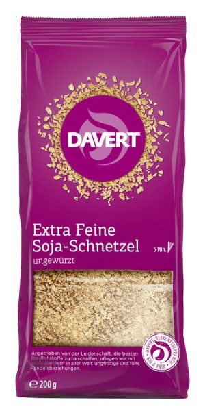 Davert Extra Feine Soja-Schnetzel, 200 gr Packung