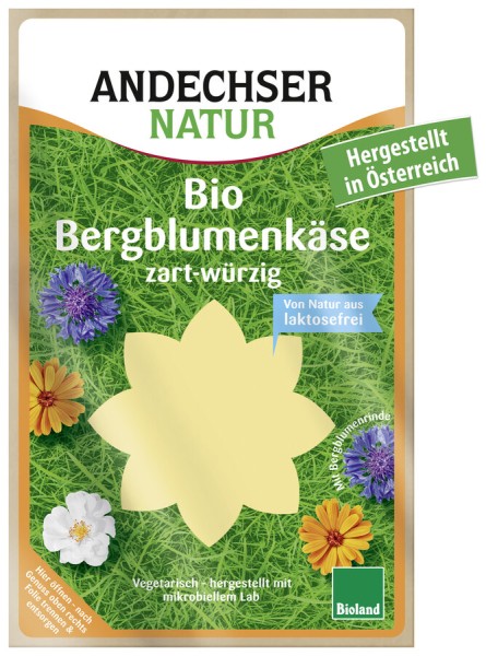 Andechser Natur Bergblumenkäse in Scheiben, 125 g