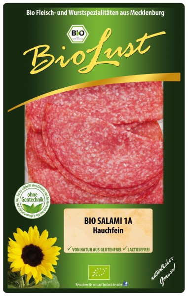 Bio Salami geschnitten, 80 gr