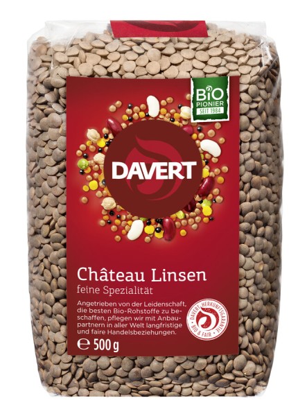 Davert Linsen Château, 500 gr Packung