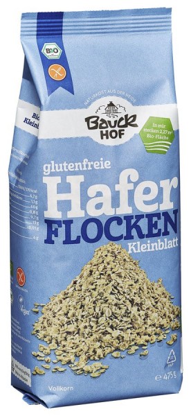 Bauckhof Haferflocken Kleinblatt, 475 gr Packung -