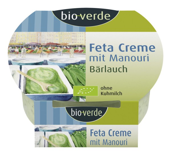 bio-verde Feta/Manouri-Creme mit Bärlauch, 125 g S
