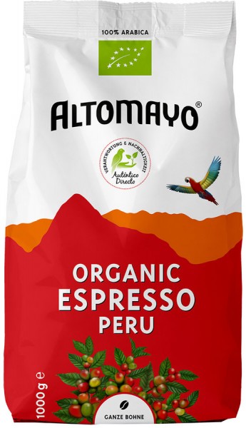 Altomayo Espresso Bohne, 1.000 gr Packung 1kg