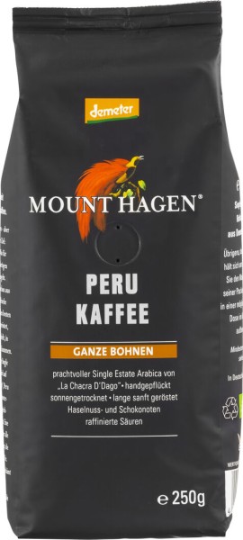 Mount Hagen Röstkaffee Peru, ganze Bohne, 250 gr P