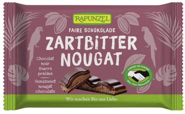 Rapunzel Zartbitter Nougat Schokolade HIH, 100 gr