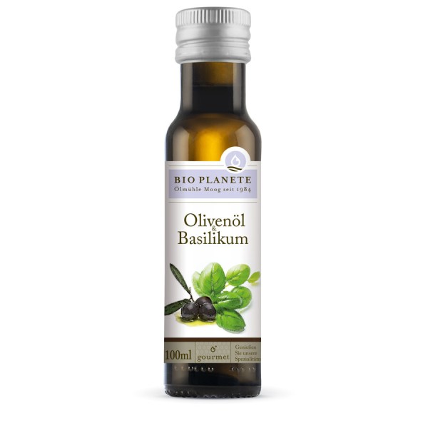 BIO PLANÈTE Olivenöl &amp; Basilikum, 100 ml Flasche