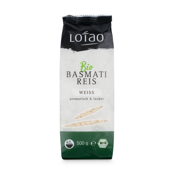 Lotao Basmati Reis weiß, 500 gr Packung
