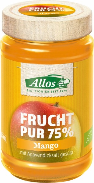 Allos Frucht Pur Mango, 250 gr Glas -75% Fruchtant