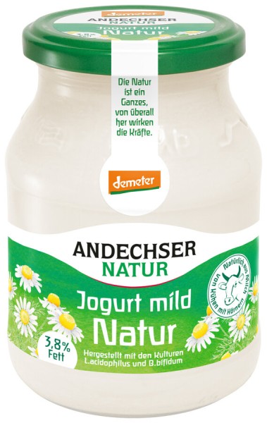 Andechser Natur Jogurt mild Demeter 3,8%, 500 gr G