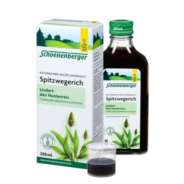 Schoenenberger Spitzwegerich-Saft, 200 ml Flasche