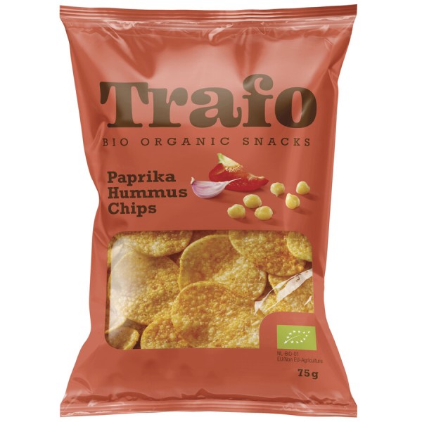Trafo Hummus Chips Paprika, 75 g Packung
