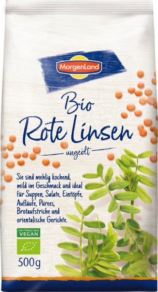 Morgenland Rote Linsen, 500 gr Packung