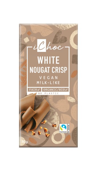 iChoc White Nougat Crisp, 80 g Stück
