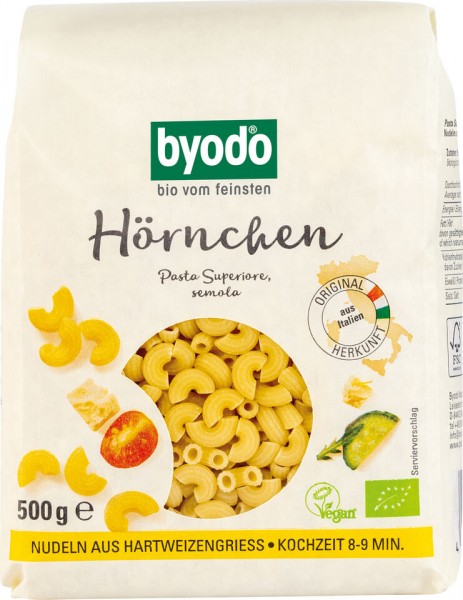 byodo Hörnchen, 500 gr Packung -hell-