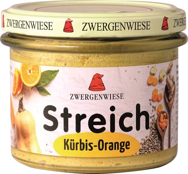 Zwergenwiese Kürbis Orange Streich, 180 gr Glas