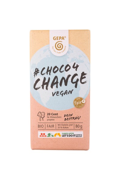 Gepa #Choco4Change Vegan, 80 g Stück
