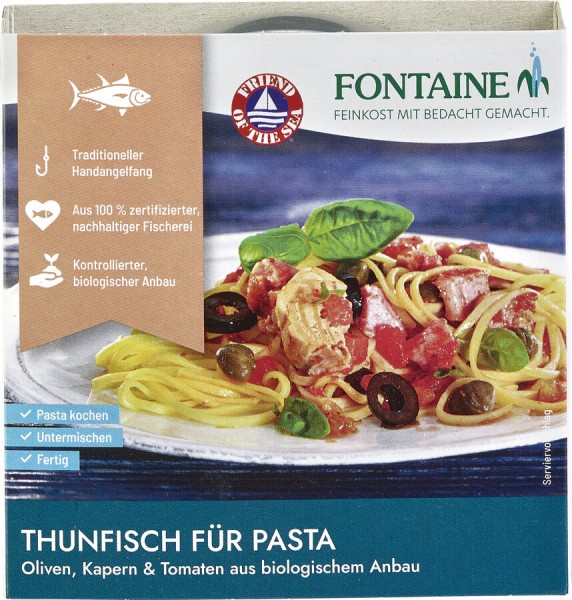 Fontaine Thunfisch für Pasta Oliven, Kapern und To