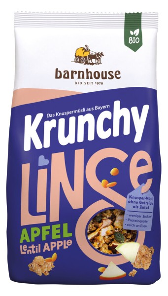 Barnhouse Krunchy Linse Apfel, 325 g Packung